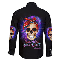 But Did You Die Mom Life Purple Messy Bun Family Matching Long Sleeve Bodycon Dress and Hawaiian Shirt - Wonder Print Shop