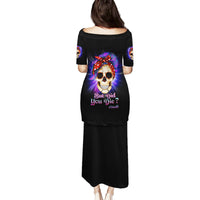 But Did You Die Mom Life Purple Messy Bun Family Matching Puletasi Dress and Hawaiian Shirt - Wonder Print Shop