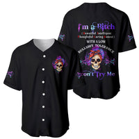 I'm A B Don't Try Me - Bullshit Tolerange Baseball Jersey - Wonder Print Shop