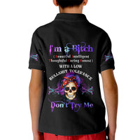 I'm A B Don't Try Me - Bullshit Tolerange Kid Polo Shirt - Wonder Print Shop
