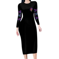 I'm A B Don't Try Me - Bullshit Tolerange Long Sleeve Bodycon Dress - Wonder Print Shop