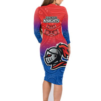 Warning Kinda Crazy Messy Bun Skull Family Matching Long Sleeve Bodycon Dress and Hawaiian Shirt - Wonder Print Shop