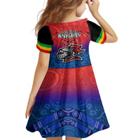 Warning Kinda Crazy Messy Bun Skull Kid Short Sleeve Dress - Wonder Print Shop