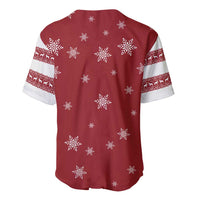 Golden Retriever Christmas Baseball Jersey with Santa Hat Wreath and Snowflake Design - Wonder Print Shop