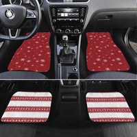 Golden Retriever Christmas Car Mats with Santa Hat Wreath and Snowflake Design - Wonder Print Shop