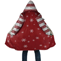 Golden Retriever Christmas Cloak with Santa Hat Wreath and Snowflake Design - Wonder Print Shop