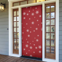 Golden Retriever Christmas Door Cover with Santa Hat Wreath and Snowflake Design - Wonder Print Shop