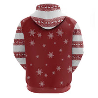 Golden Retriever Christmas Hoodie with Santa Hat Wreath and Snowflake Design - Wonder Print Shop