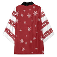 Golden Retriever Christmas Kimono with Santa Hat Wreath and Snowflake Design - Wonder Print Shop