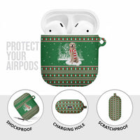 Golden Retriever Christmas AirPods Case with Red Scarf Snowflakes and Tree Pattern - Wonder Print Shop