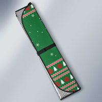 Golden Retriever Christmas Auto Sun Shade with Red Scarf Snowflakes and Tree Pattern - Wonder Print Shop