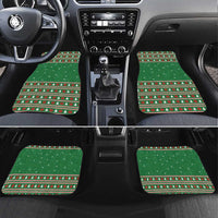 Golden Retriever Christmas Car Mats with Red Scarf Snowflakes and Tree Pattern - Wonder Print Shop