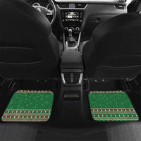 Golden Retriever Christmas Car Mats with Red Scarf Snowflakes and Tree Pattern - Wonder Print Shop