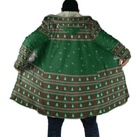 Golden Retriever Christmas Cloak with Red Scarf Snowflakes and Tree Pattern - Wonder Print Shop