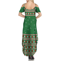 Golden Retriever Christmas Family Matching Summer Maxi Dress and Hawaiian Shirt with Red Scarf Snowflakes and Tree Pattern - Wonder Print Shop