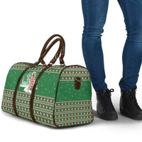 Golden Retriever Christmas Travel Bag with Red Scarf Snowflakes and Tree Pattern - Wonder Print Shop