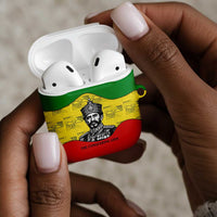 Haile Selassie I AirPods Case Ethiopia Lion of Judah and Conquering Lion Pattern Tribute - Wonder Print Shop