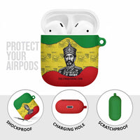 Haile Selassie I AirPods Case Ethiopia Lion of Judah and Conquering Lion Pattern Tribute - Wonder Print Shop