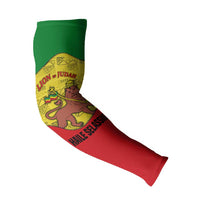 Haile Selassie I Arm Sleeves Ethiopia Lion of Judah and Conquering Lion Pattern Tribute - Wonder Print Shop