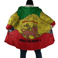 Haile Selassie I Cloak Ethiopia Lion of Judah and Conquering Lion Pattern Tribute - Wonder Print Shop