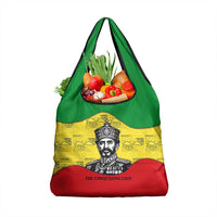 Haile Selassie I Grocery Bag Ethiopia Lion of Judah and Conquering Lion Pattern Tribute - Wonder Print Shop