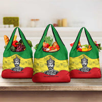 Haile Selassie I Grocery Bag Ethiopia Lion of Judah and Conquering Lion Pattern Tribute - Wonder Print Shop