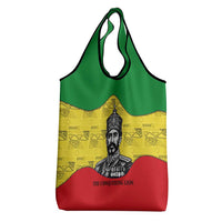 Haile Selassie I Grocery Bag Ethiopia Lion of Judah and Conquering Lion Pattern Tribute - Wonder Print Shop