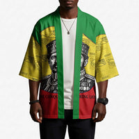 Haile Selassie I Kimono Ethiopia Lion of Judah and Conquering Lion Pattern Tribute - Wonder Print Shop