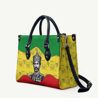 Haile Selassie I Leather Bag Ethiopia Lion of Judah and Conquering Lion Pattern Tribute - Wonder Print Shop