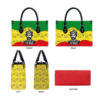 Haile Selassie I Leather Bag Ethiopia Lion of Judah and Conquering Lion Pattern Tribute - Wonder Print Shop