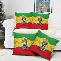 Haile Selassie I Pillow Cover Ethiopia Lion of Judah and Conquering Lion Pattern Tribute - Wonder Print Shop