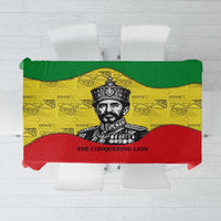 Haile Selassie I Tablecloth Ethiopia Lion of Judah and Conquering Lion Pattern Tribute - Wonder Print Shop