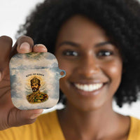 Haile Selassie I Ethiopia AirPods Case with King of Kings and Conquering Lion Cloud Rays and Regal Portrait - Wonder Print Shop