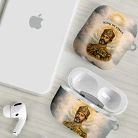 Haile Selassie I Ethiopia AirPods Case with King of Kings and Conquering Lion Cloud Rays and Regal Portrait - Wonder Print Shop