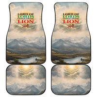 Haile Selassie I Ethiopia Car Mats with King of Kings and Conquering Lion Cloud Rays and Regal Portrait - Wonder Print Shop