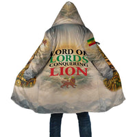 Haile Selassie I Ethiopia Cloak with King of Kings and Conquering Lion Cloud Rays and Regal Portrait