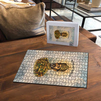 Haile Selassie I Ethiopia Puzzle with King of Kings and Conquering Lion Cloud Rays and Regal Portrait - Wonder Print Shop
