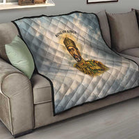 Haile Selassie I Ethiopia Quilt with King of Kings and Conquering Lion Cloud Rays and Regal Portrait - Wonder Print Shop