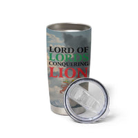 Haile Selassie I Ethiopia Tumbler Cup with King of Kings and Conquering Lion Cloud Rays and Regal Portrait - Wonder Print Shop