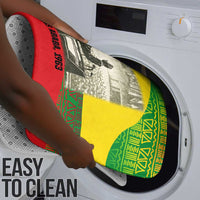 Ethiopia Haile Selassie I Bathroom Set with Addis Ababa 1963 Speech Quote Pan-African Flag Colors and Kente Pattern - Wonder Print Shop