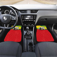 Ethiopia Haile Selassie I Car Mats with Addis Ababa 1963 Speech Quote Pan-African Flag Colors and Kente Pattern - Wonder Print Shop