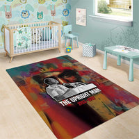 Thomas Sankara Burkina Faso Area Rug with Bold Portrait and The Upright Man Tribute Design - Wonder Print Shop