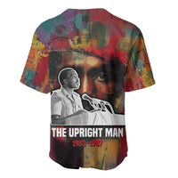 Thomas Sankara Burkina Faso Baseball Jersey with Bold Portrait and The Upright Man Tribute Design - Wonder Print Shop