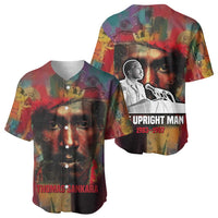 Thomas Sankara Burkina Faso Baseball Jersey with Bold Portrait and The Upright Man Tribute Design - Wonder Print Shop