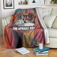Thomas Sankara Burkina Faso Blanket with Bold Portrait and The Upright Man Tribute Design - Wonder Print Shop