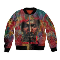 Thomas Sankara Burkina Faso Bomber Jacket with Bold Portrait and The Upright Man Tribute Design - Wonder Print Shop