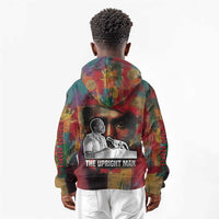 Thomas Sankara Burkina Faso Kid Hoodie with Bold Portrait and The Upright Man Tribute Design - Wonder Print Shop