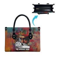 Thomas Sankara Burkina Faso Leather Bag with Bold Portrait and The Upright Man Tribute Design - Wonder Print Shop
