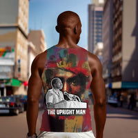Thomas Sankara Burkina Faso Men Tank Top with Bold Portrait and The Upright Man Tribute Design - Wonder Print Shop