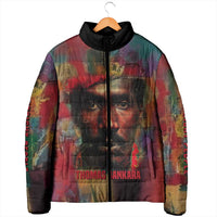 Thomas Sankara Burkina Faso Padded Jacket with Bold Portrait and The Upright Man Tribute Design - Wonder Print Shop